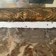 Louis XVI style mirror in wood and patinated stucco XX century 105 X  75cm