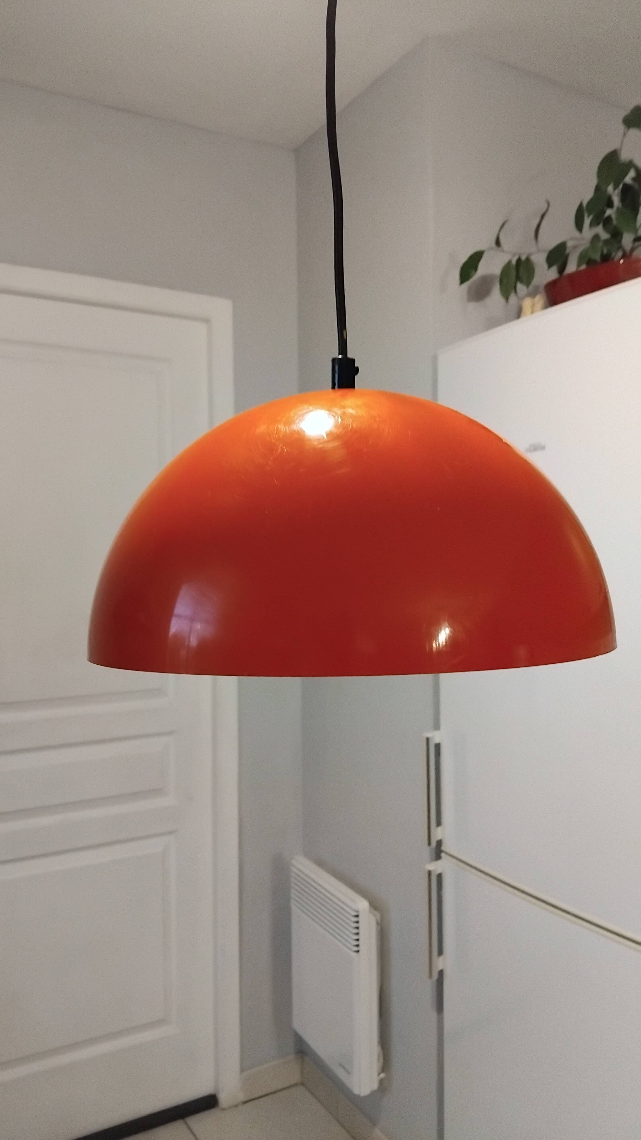 Vintage Space Age Pendant Light 1970s