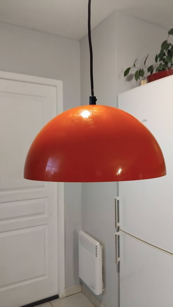 Suspension lustre vintage space age année 70