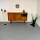 Vintage French modernist sideboard in oak, 1950s design.