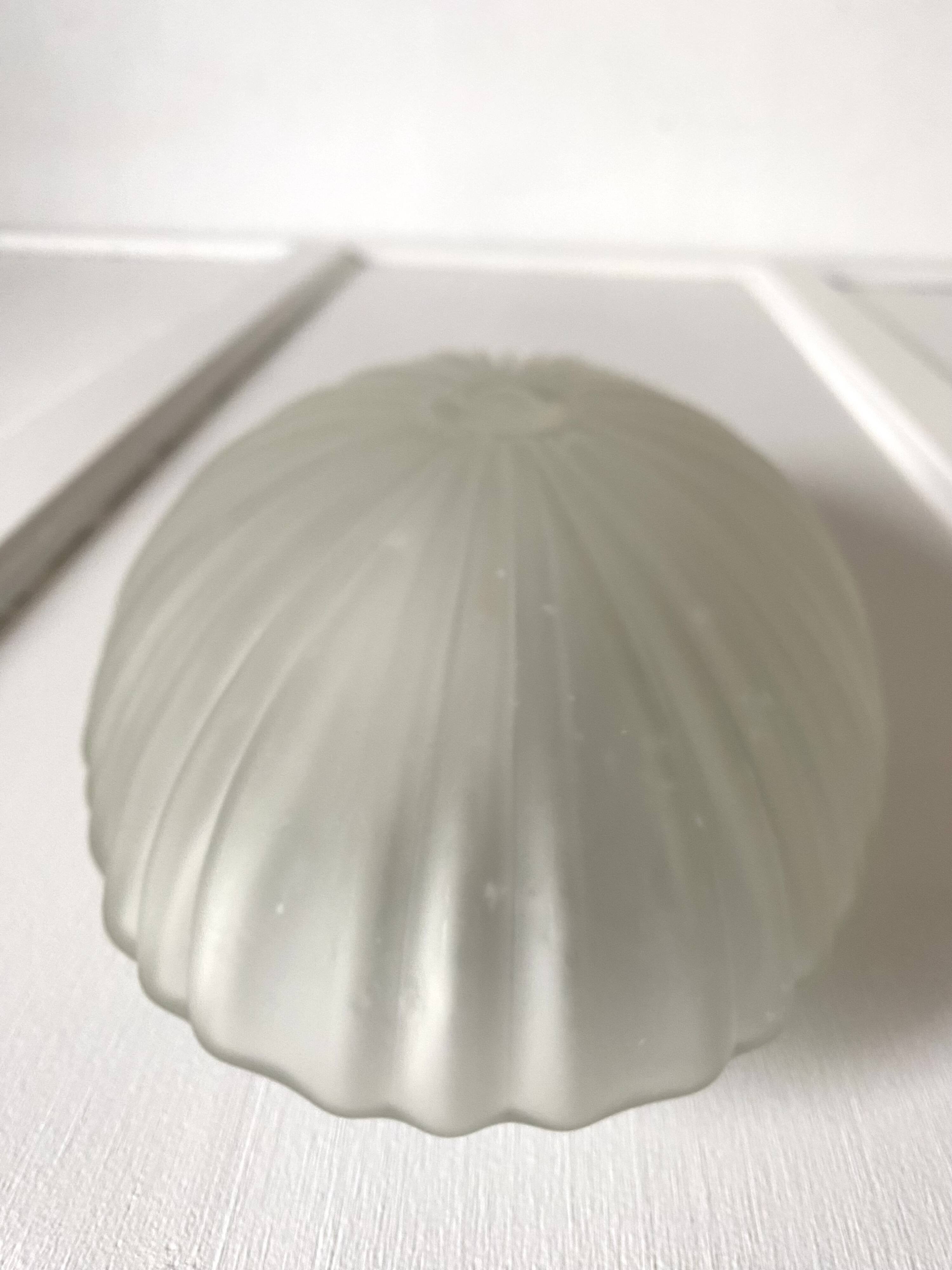 Vintage oval frosted glass ceiling light