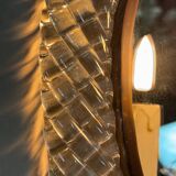 Pair of “trecchia” mirror wall lights, Venice, circa 1950, Murano glass inc.