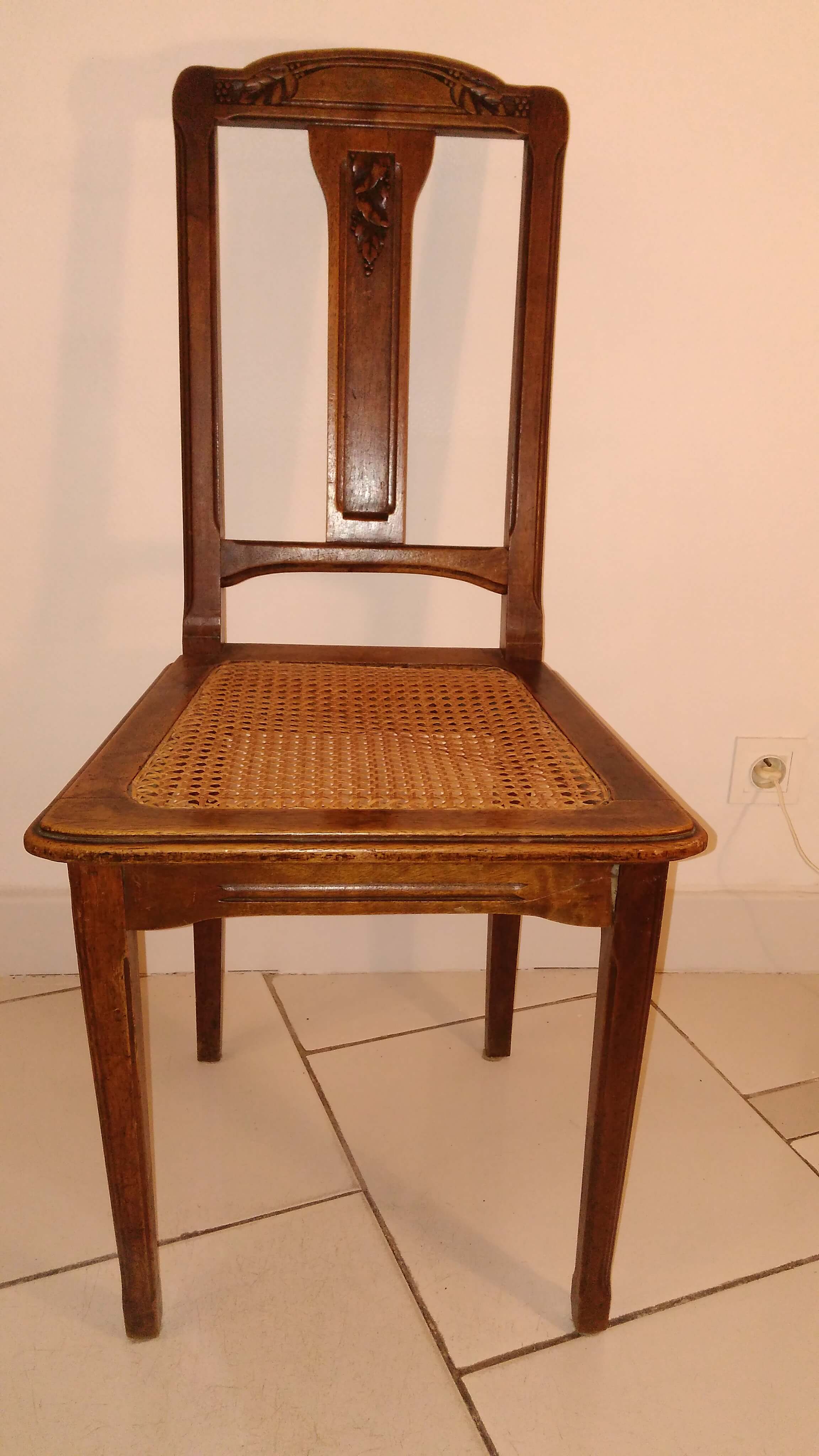 Caning Deco wood chairs
