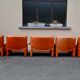 Set of 5 Italian leather armchairs - 1970s