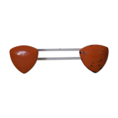 Portemanteaux 2 patères métal orange et blanc  vintage 60-70