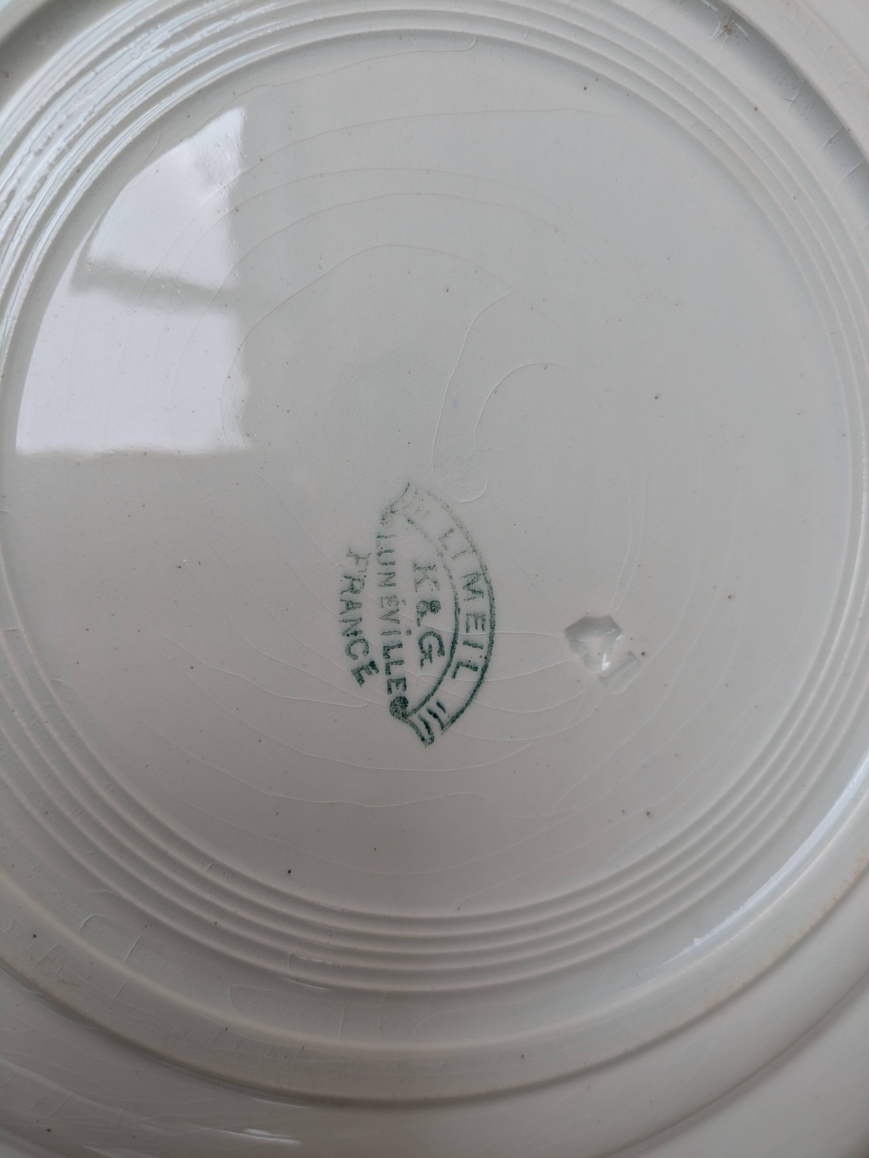 Old serving dish KG Lunéville model Limeil 27cm ironstone
