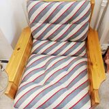 Scandinavian armchair in solid pine 1970