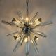 Italian starburst Sputnik chandelier – chrome & Murano glass