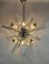 Italian starburst Sputnik chandelier – chrome & Murano glass