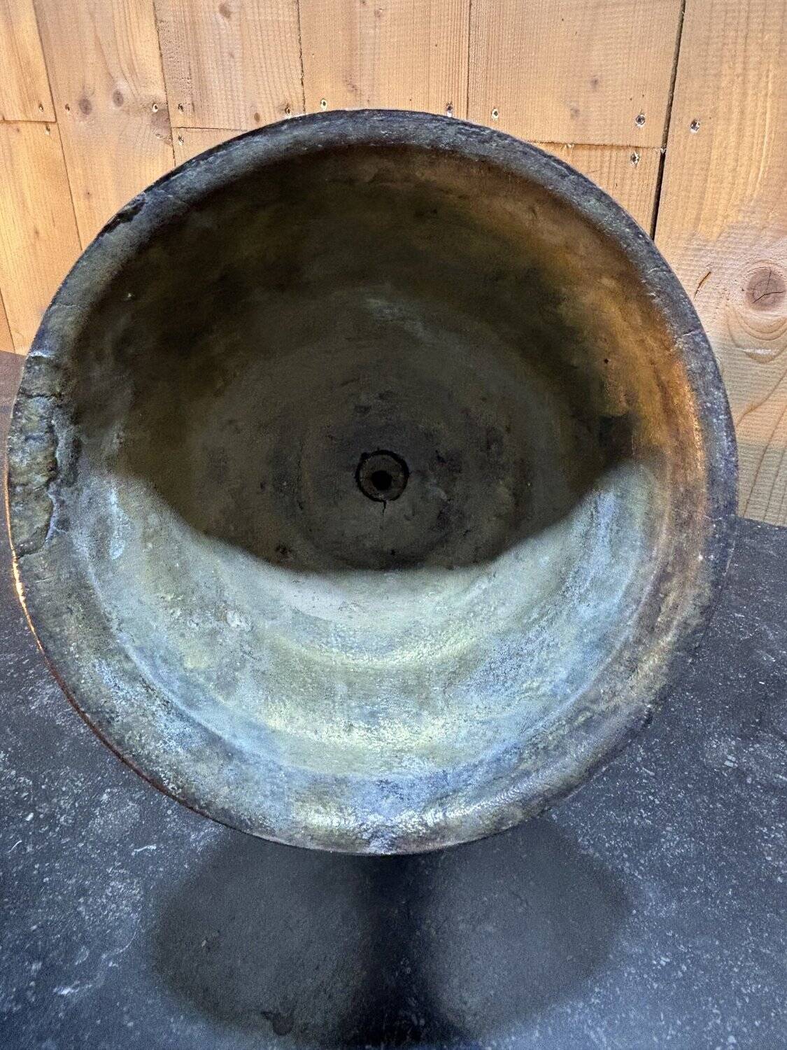 Pair of important brass candle holders