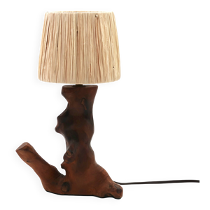 Lampe monoxyle en bois - forme