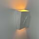 Vintage plaster wall light, matt white, France 1970