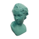 Original painted plaster bust