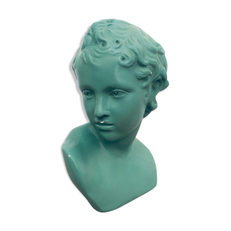 Buste en plâtre peint d'origine