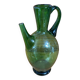 Old pitcher jug empoli bubbled green glass italy vintage