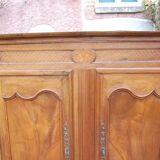 Louis XV style low walnut cabinet from the 19th century