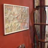 Andrea Spinelli, Italian Abstract Urban Expressionist, 20th Century, Acrylic & Canvas