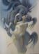 Francis DE SAINT GENIES: Young Girl with a Unicorn, original signed lithograph