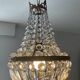 Hot air balloon chandelier with tassels and brass
