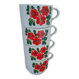 set of 4 Weidmann porcelain espresso cups