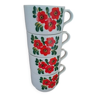 set of 4 Weidmann porcelain espresso cups