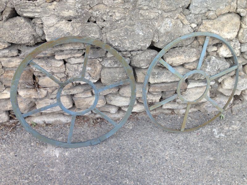 Pair of iron oxen eyes