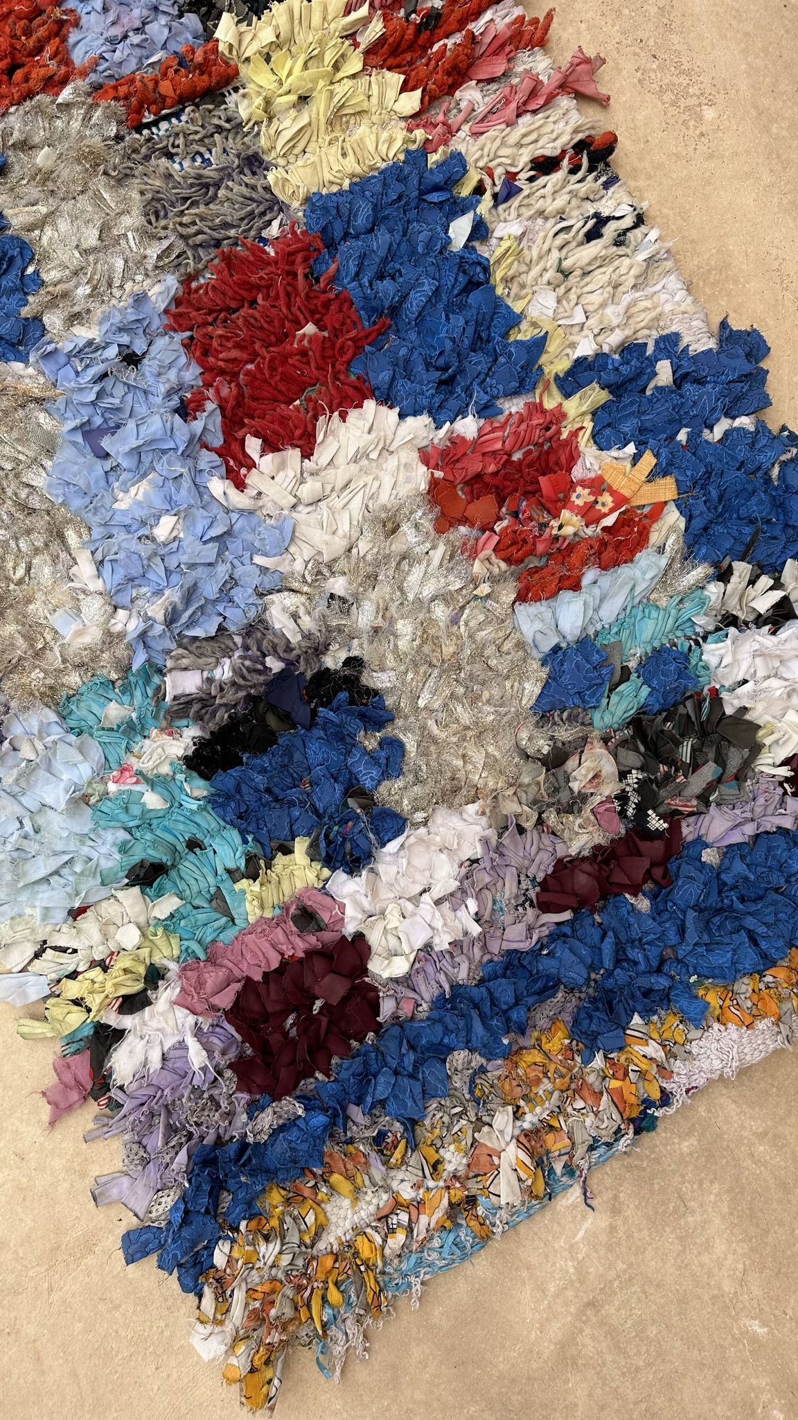 Tapis Boucherouite Berbère - 83 x 212