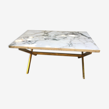 Marble tray coffee table