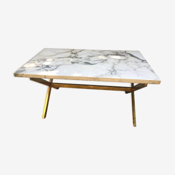 Table basse plateau marbre