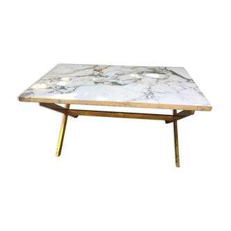 Marble tray coffee table