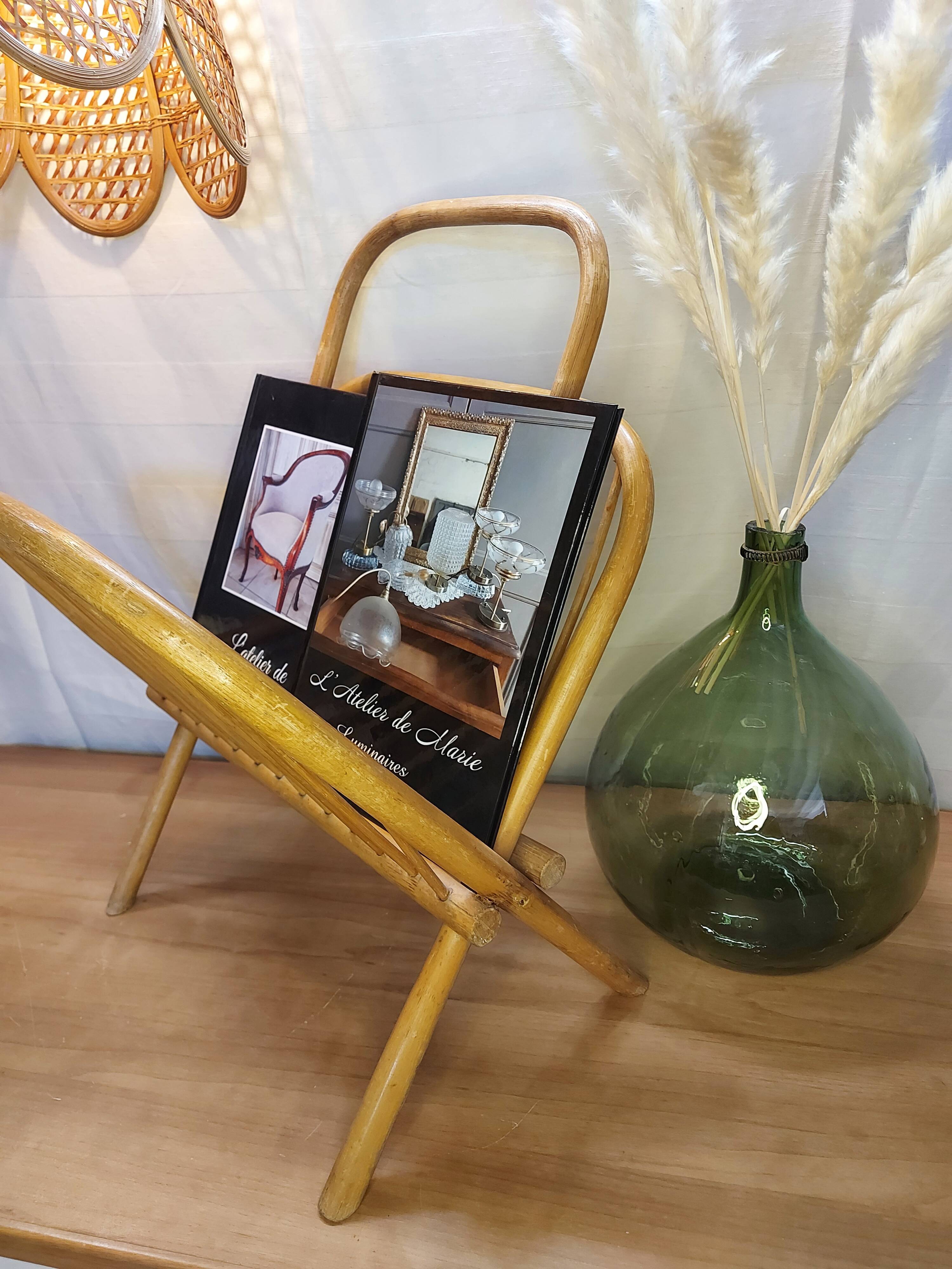 Rattan / bamboo magazine rack