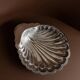 Silver-plated metal shell-shaped saladier from Italy, 1960s, vintage fruit and jewellery bowl