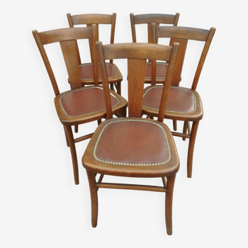 Five bistro chairs