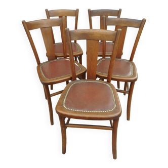 Five bistro chairs