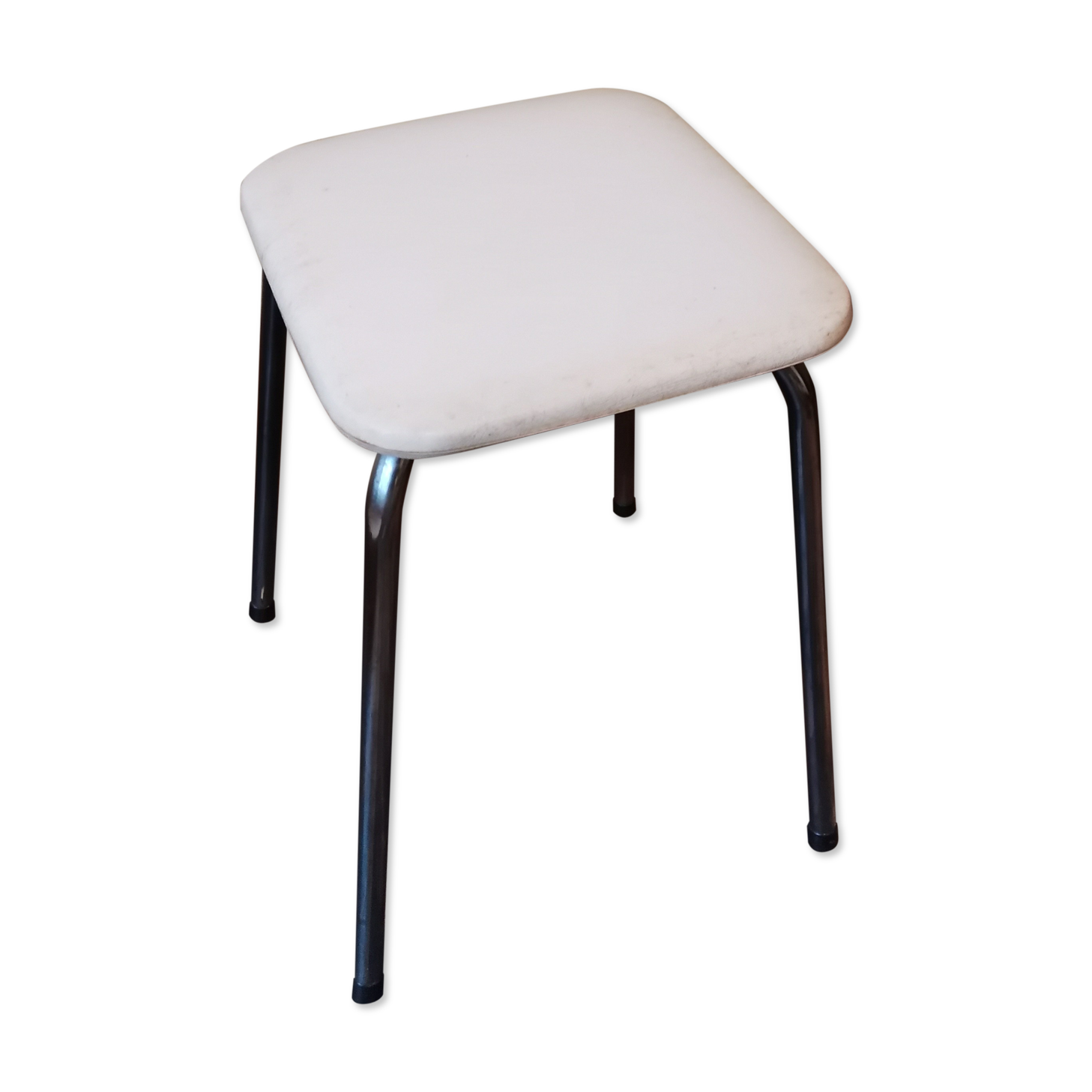 Leather faux stool