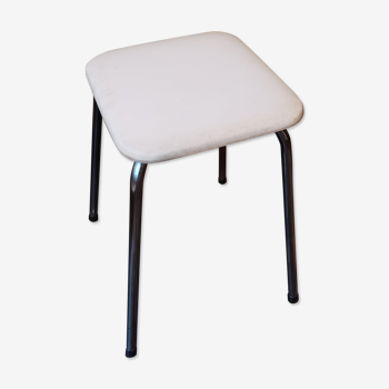 Leather faux stool