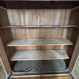 Armoire/bibliothèque noyer américain vitrée