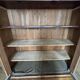 American walnut glass cabinet/bookcase