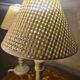 Paire de lampes bois  classic  abat jour osier 44x20 elec ok tres bon etat