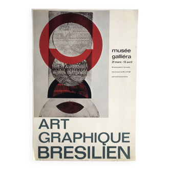 Art graphique brésilien / Musée Galliera, 1975. Affiche originale en couleurs