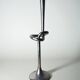 XL knotted candlestick in solid aluminium, Italy, 1980