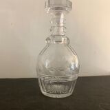 Numbered Baccarat crystal decanter, 3 rings, first part nineteenth century
