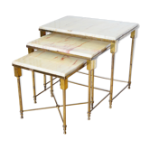 Tables gigognes en marbre vintage