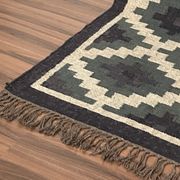6.5x6.5 ft - handmade jute/wool rug