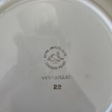 Set of 8 semi-porcelain Céranord France dinner plates, Versailles model