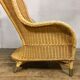 Fauteuil en rotin bambou osier 1950/1960 vintage