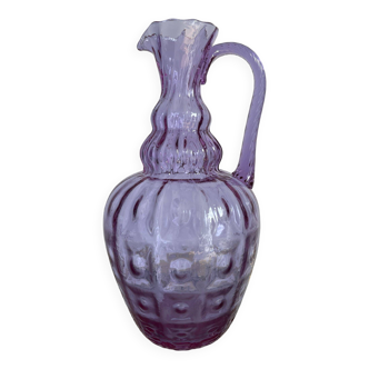 Grand pichet en verre d’Empoli violet