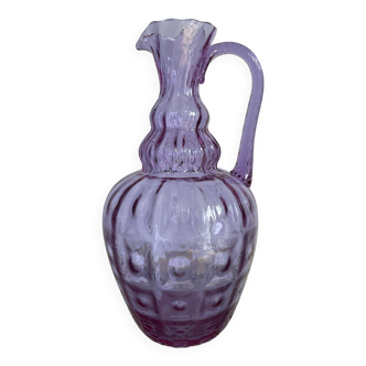 Large purple Empoli glass pitcher