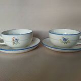 Two Salins earthenware lunch cups