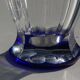 St. Louis BristoL pattern cut crystal liqueur set with blue overlay